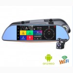 D35 Зеркало регистратор, 7 сенсор, 2 камеры, GPS навигатор, WiFi, 16Gb, Android, 3G