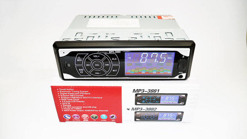 Фото 3. Автомагнитола Pioneer 3882 ISO - MP3 Player, FM, USB, SD, AUX сенсорная