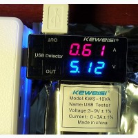 USB тестер вольтметр-амперметр KEWEISI