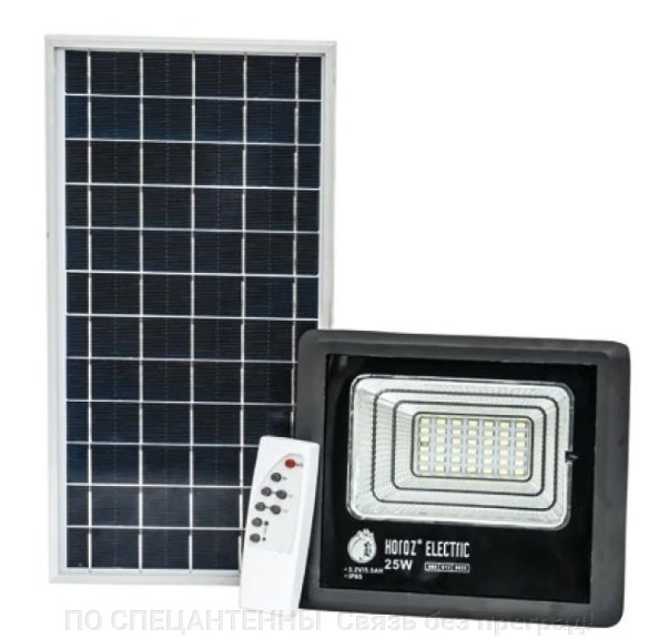 LED светильник 25W с солнечной панелью 12W, аккумулятор 5500mAh