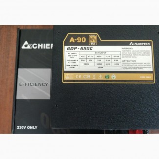 Блок питания Chieftec A-90 GDP-650S Модульный Игровой