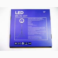 Кольцевая LED лампа YQ-460B 45см 220V 3 крепл.тел. + пульт