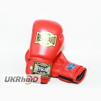 Боксерские перчатки 10ун с печатью ФБУ красные Боксерские перчатки ФБУ Кожа REYGUARD