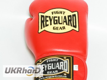 Фото 2. Боксерские перчатки 10ун с печатью ФБУ красные Боксерские перчатки ФБУ Кожа REYGUARD
