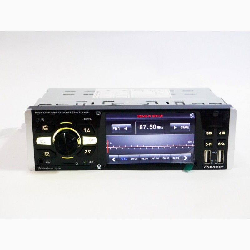 Фото 6. Автомагнитола 1DIN Pioneer 4052AI ISO с экраном 4.1 Bluetooth (магнитола с экраном)