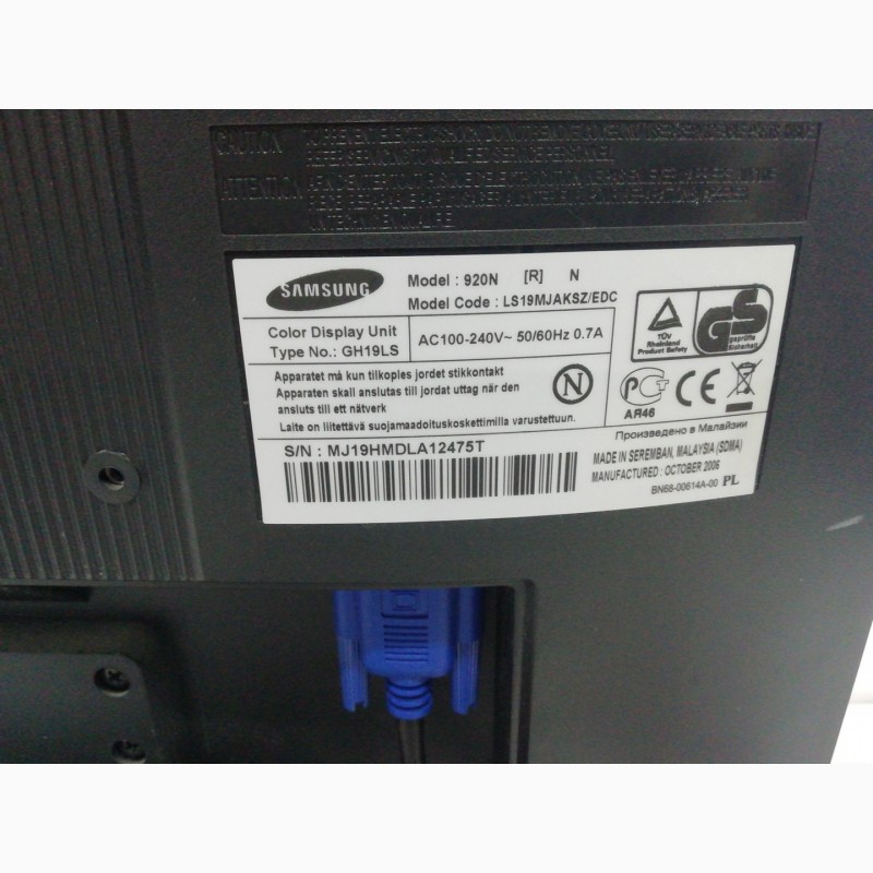 Фото 3. Монитор Samsung SyncMaster 920N 19, 3*4, 1280x1024, 8 мс