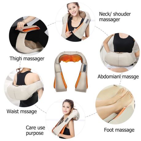 Фото 5. Роликовый массажер для шеи, плеч и спины Massager of Neck Kneading с прогревом