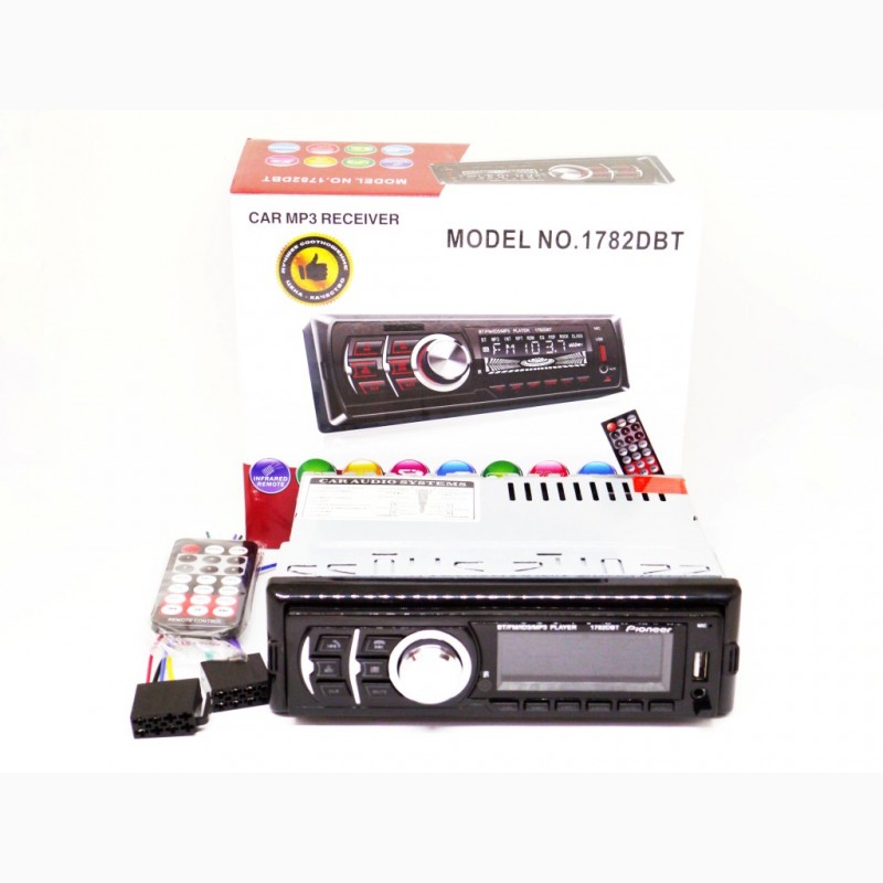 Фото 7. Автомагнитола Pioneer 1782DBT - Bluetooth MP3 Player, FM, USB, SD, AUX - RGB подсветка