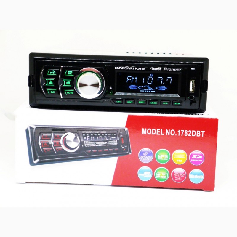 Фото 8. Автомагнитола Pioneer 1782DBT - Bluetooth MP3 Player, FM, USB, SD, AUX - RGB подсветка