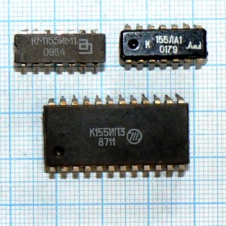 Микросхемы отечественные 155 и 133 серий ТТЛ 55 наименований