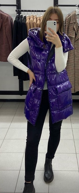 Фото 5. Женская жилетка на синтепухе Season фиолетовая