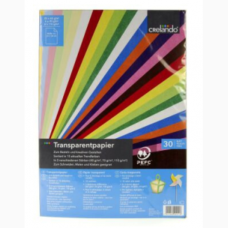 Набор цветной полупрозрачной бумаги 30 шт Crelando разноцветный M7-440291