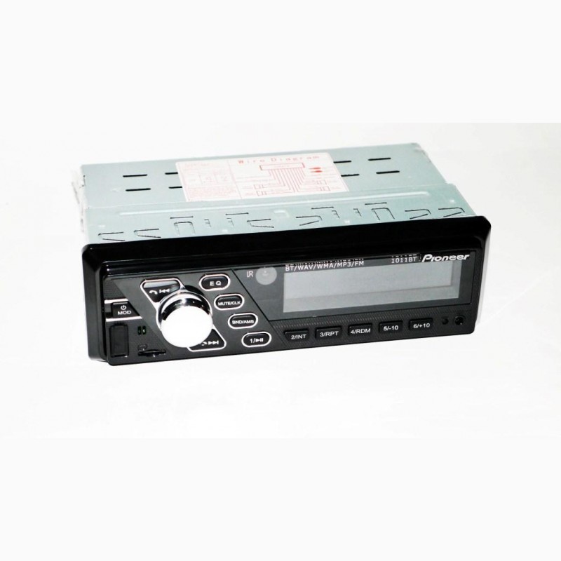 Автомагнитола Pioneer 1011BT ISO - Bluetooth - RGB подсветка- MP3 Player, FM, USB, SD, AUX