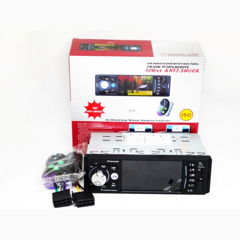 Фото 4. Магнитола Pioneer 4229 ISO - экран 4, 1#039;#039;+ DIVX + MP3 + USB + SD + Bluetooth