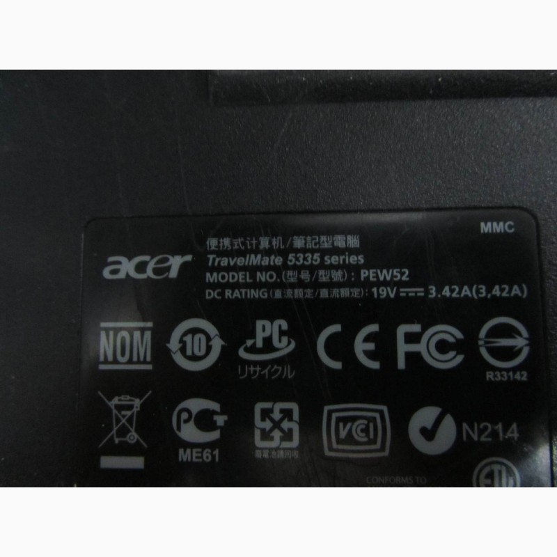 Фото 8. Двухъядерный ноутбук Acer Travelmate 5335 с дефектами